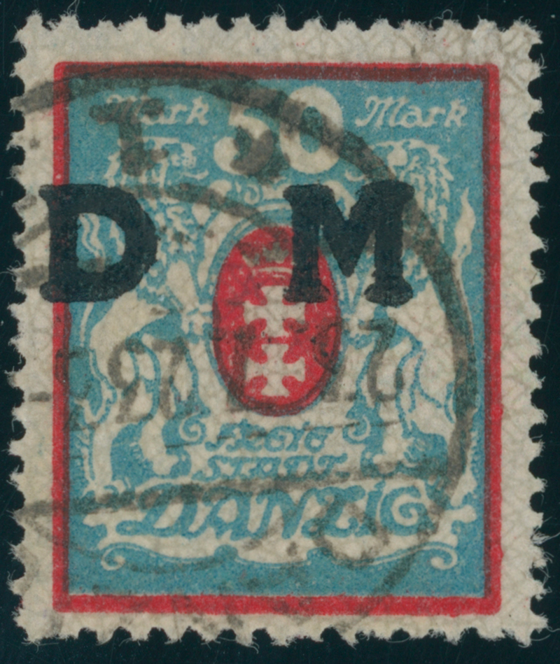 DANZIG DIENST 1922 MiNr. D 33 X