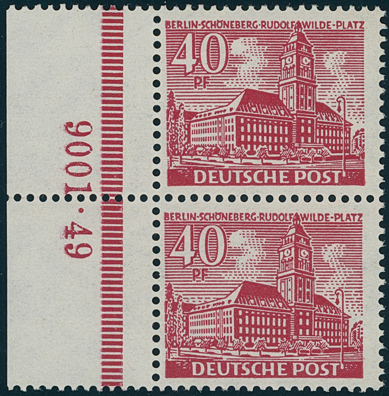 BERLIN 1949 MiNr. 52 HAN "9001.49"