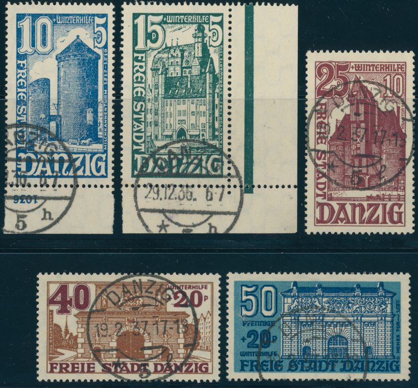 DANZIG 1936 MiNr. 262-266