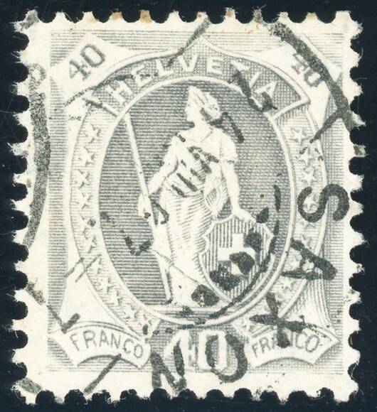 SCHWEIZ 1907 MiNr. 77 C