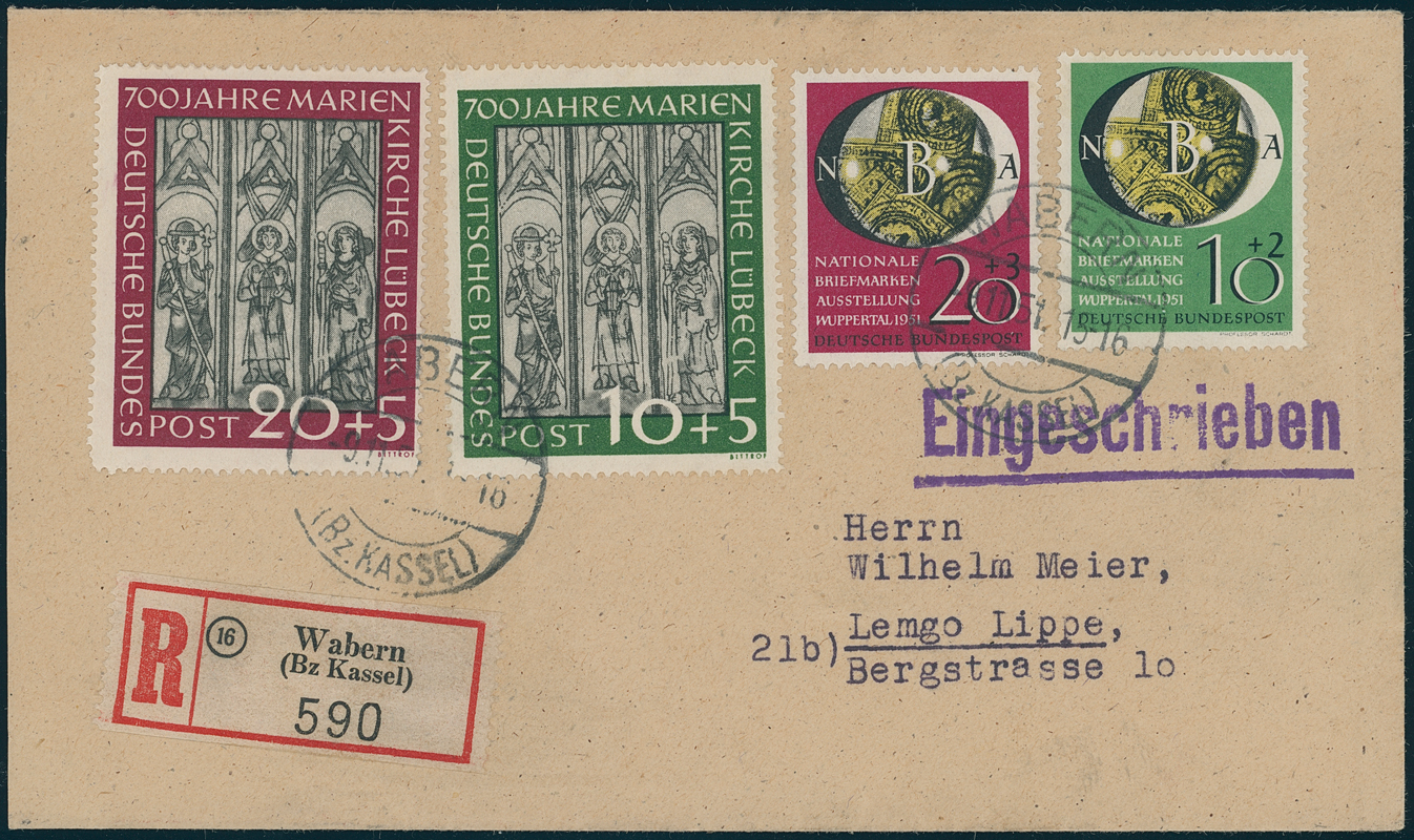 BRD 1951 MiNr. 139-140 und 141-142