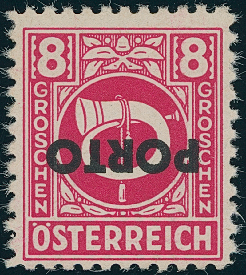 ÖSTERREICH 1946 MiNr. Porto 192 K kopfstehender Aufdruck