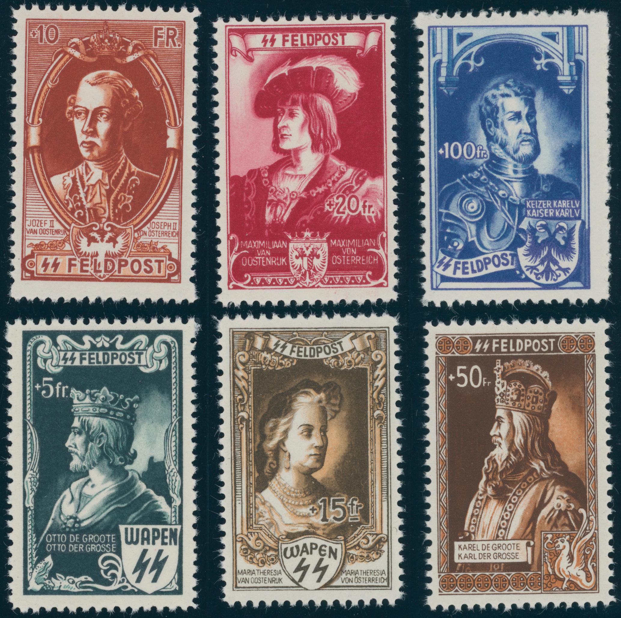 BELGIEN FLÄMISCHE LEGION MiNr. IX-XIV