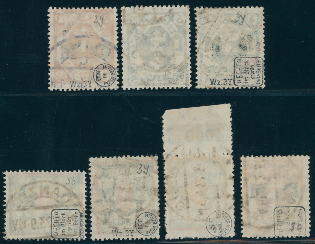 DANZIG DIENST 1922 MiNr. D 29-35 Y