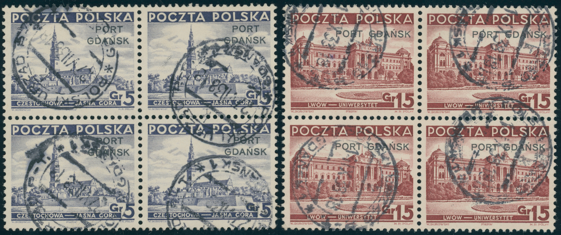 PORT GDANSK 1937 MiNr. 32-33 (4) AF I