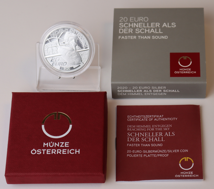 ÖSTERREICH 2020 20 Euro Schneller als der Schall PP