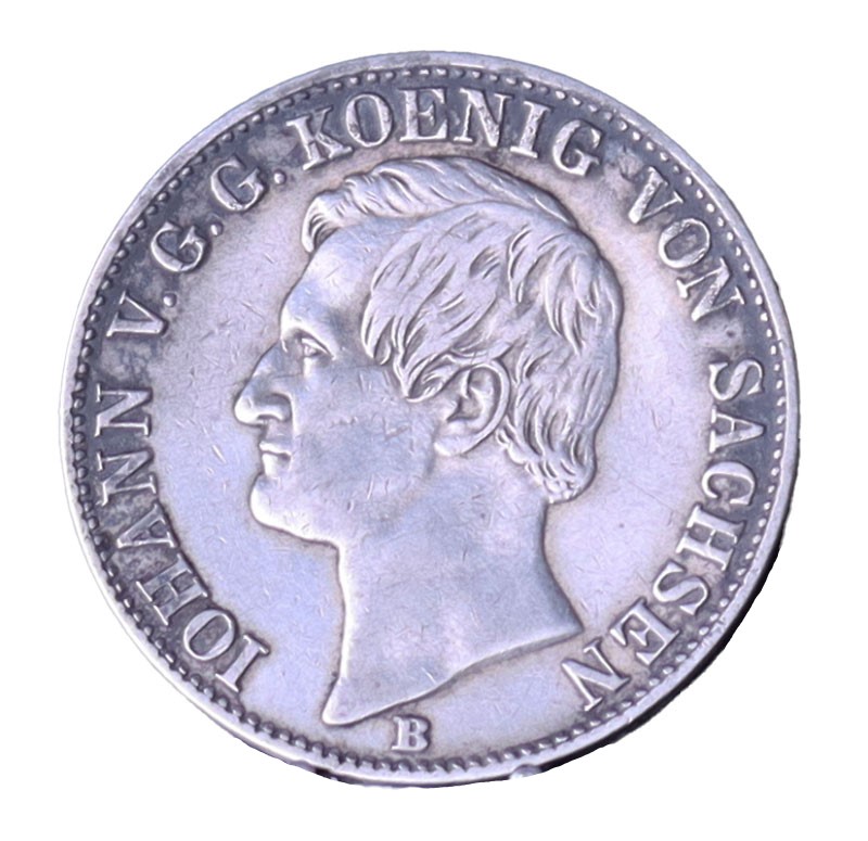SACHSEN Ausbeutetaler 1864 B AKS 135