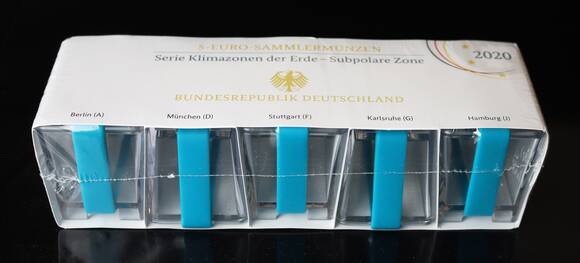 BRD 5 x 5 Euro 2020 Subpolare Zone PP-Komplettset