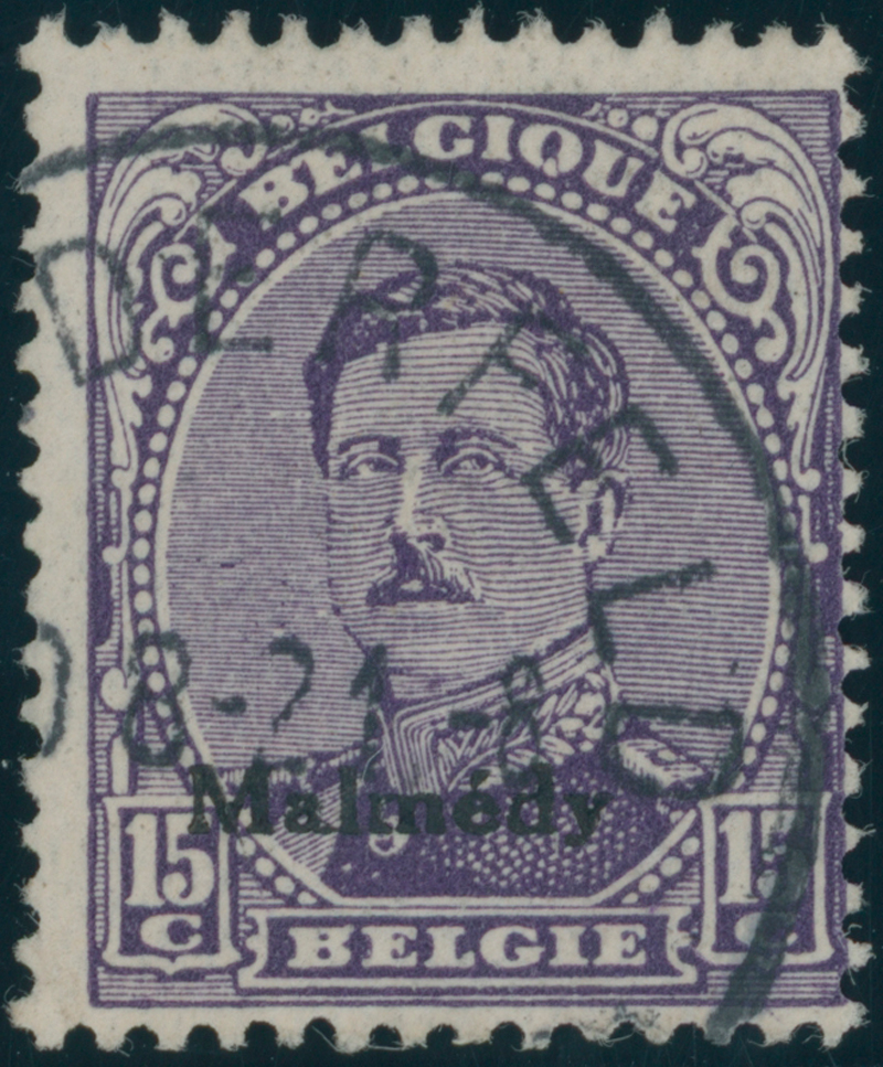 MALMÉDY 1920 MiNr. 5 A II PF seltener Stempel