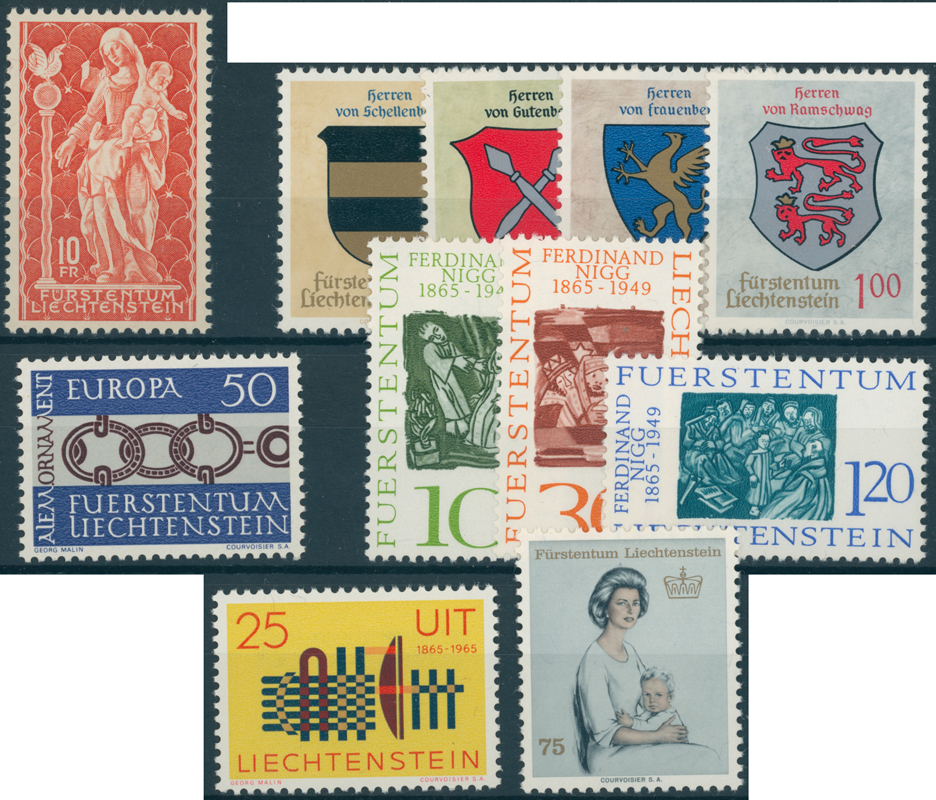 LIECHTENSTEIN Jahrgang 1965 komplett
