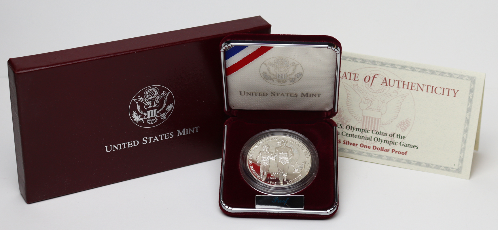 USA 1 Dollar Silber 1995 P Olympische Spiele Atlanta Paralympics PP