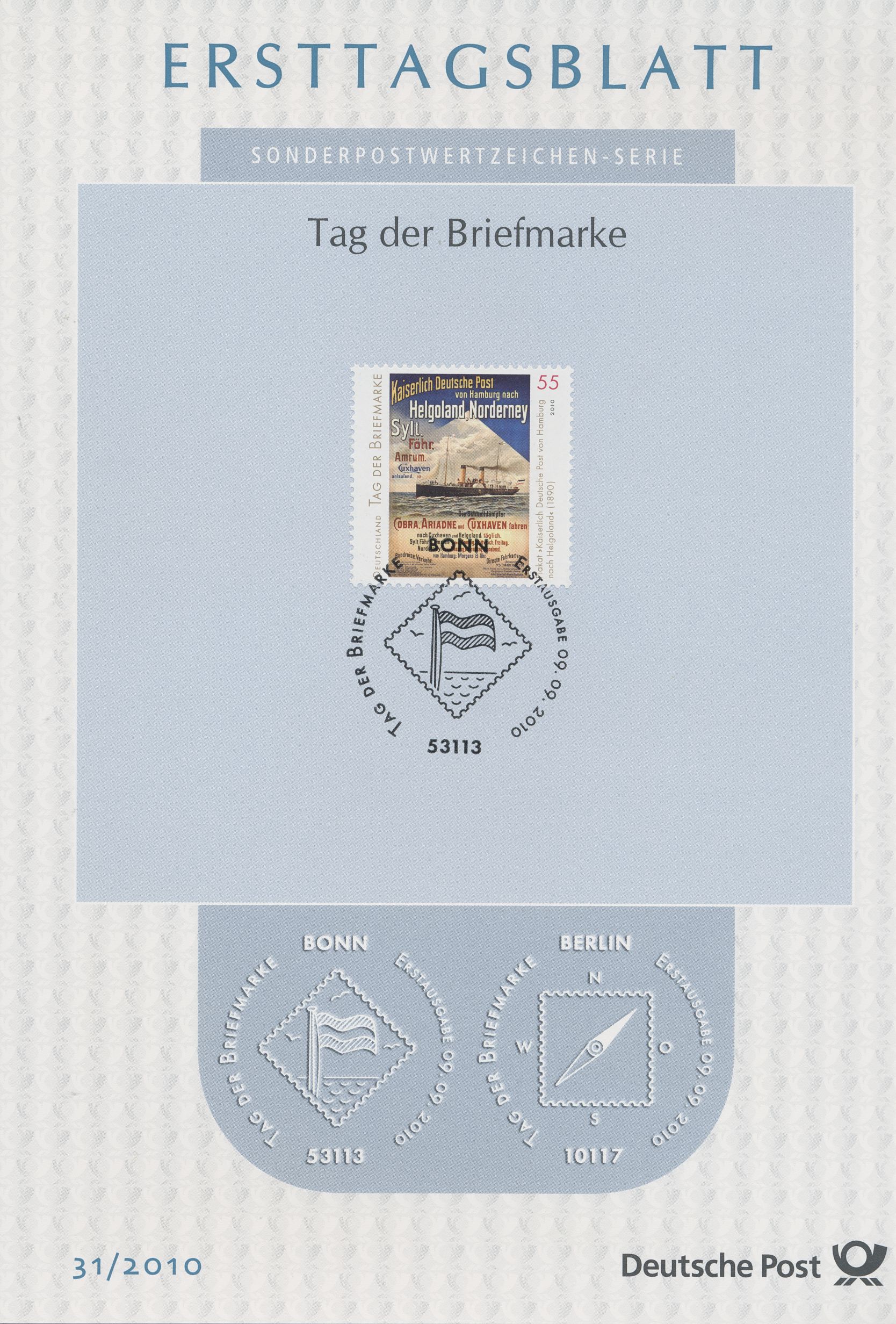 BRD Ersttagsblätter Jahrgang 2010