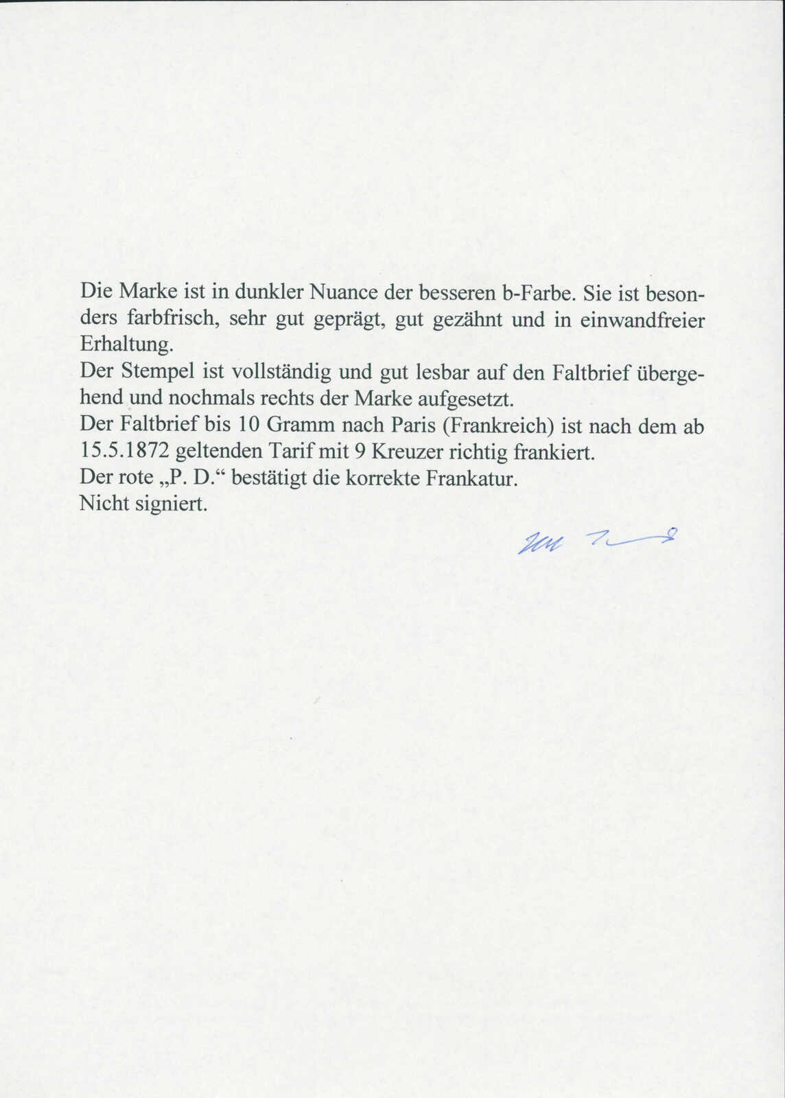 DEUTSCHES REICH 1872 MiNr. 27 b auf Auslandsbrief nach Frankreich