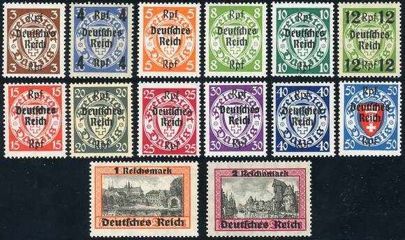 Deutsches Reich 1939 MiNr. 716-729