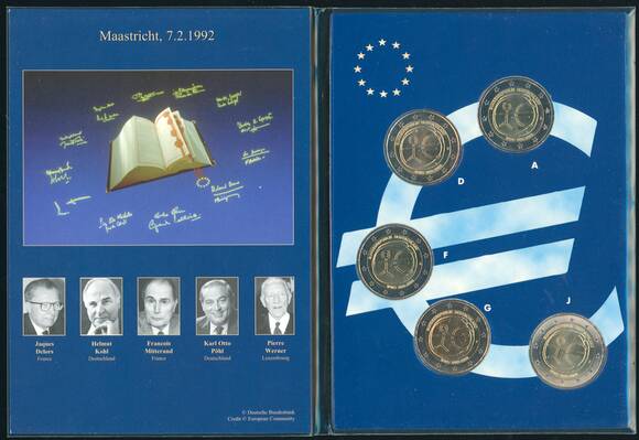 BRD 2009 10 Jahre WWU 5 x 2 Euro