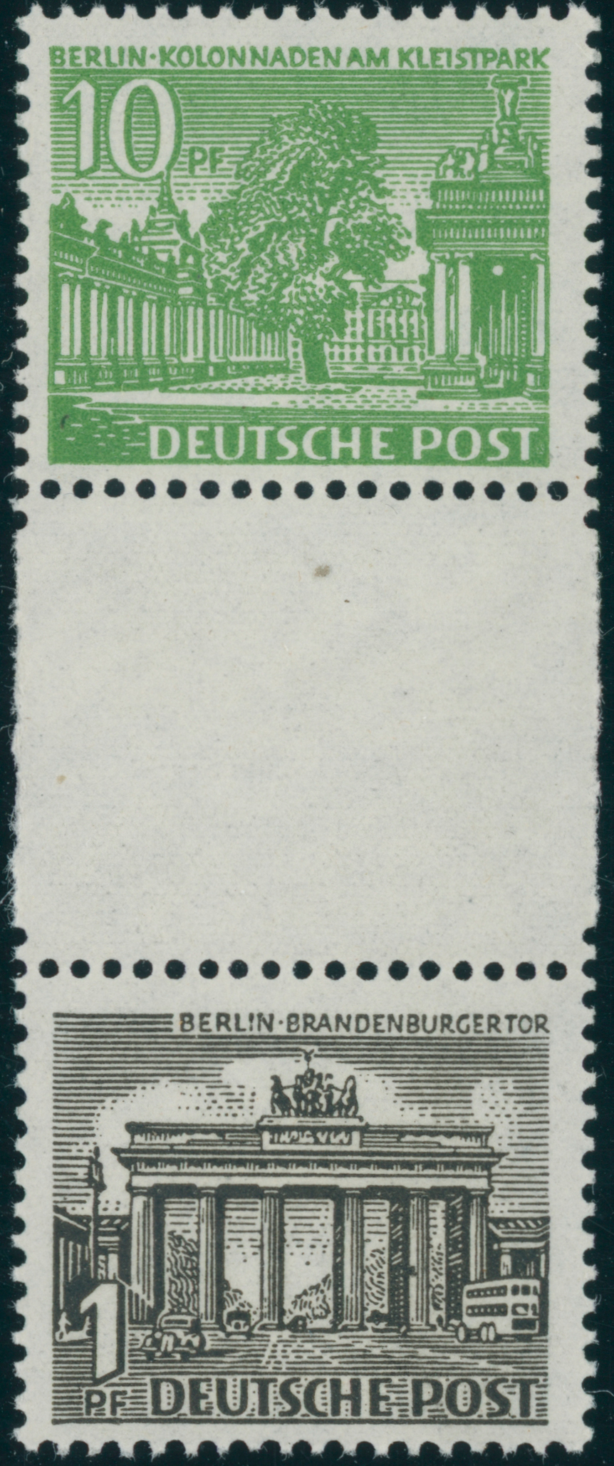 BERLIN 1949 Zusammendruck SZ 1 B
