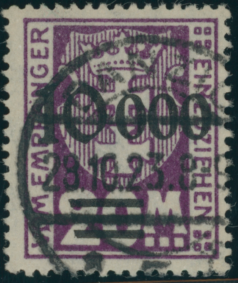 DANZIG PORTO 1923 MiNr. P 27 II