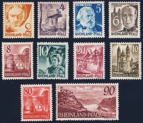 FZ RHLD.-PFALZ MiNr. 32-41 FZ RHLD.-PFALZ MiNr. 32-41