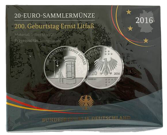 BRD 20 Euro 2016 D Ernst Litfaß
