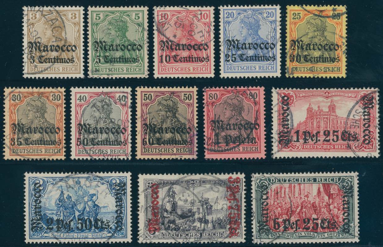DP MAROKKO 1905 MiNr. 21-33