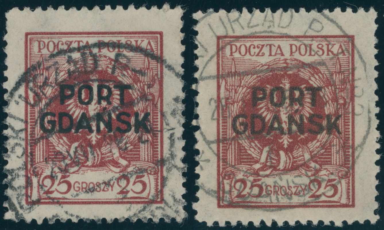 PORT GDANSK 1925 MiNr. 8 a + b
