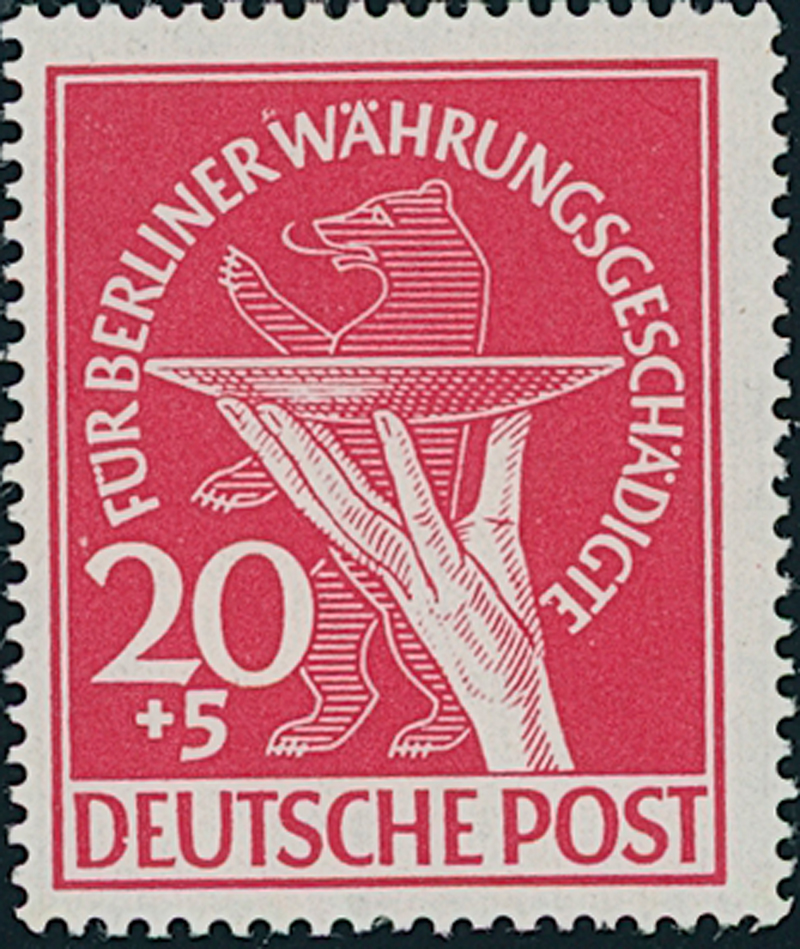 BERLIN 1949 MiNr. 69 I guter Plattenfehler BERLIN 1949 MiNr. 69 I guter Plattenfehler