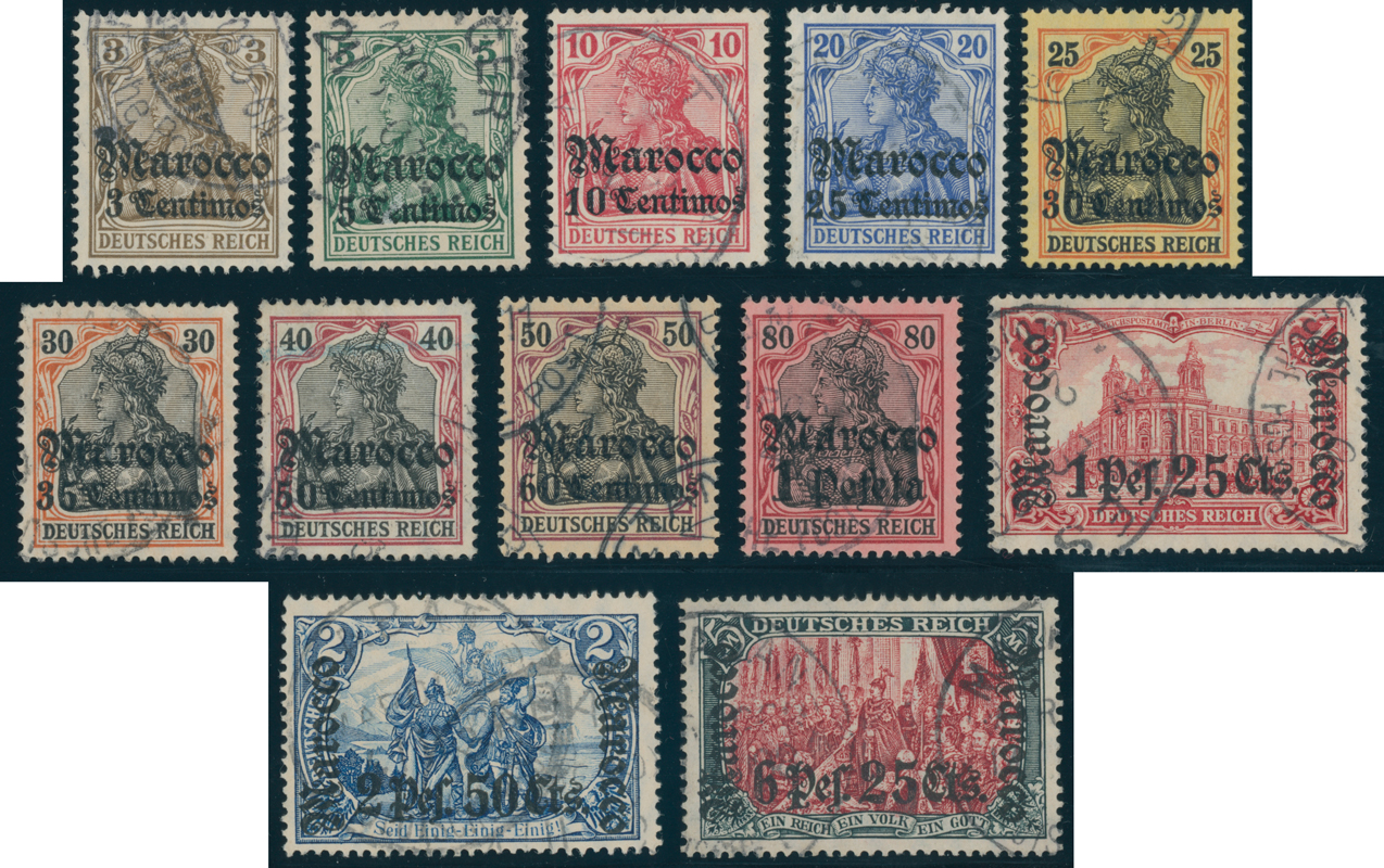 DP MAROKKO 1906 MiNr. 34-45