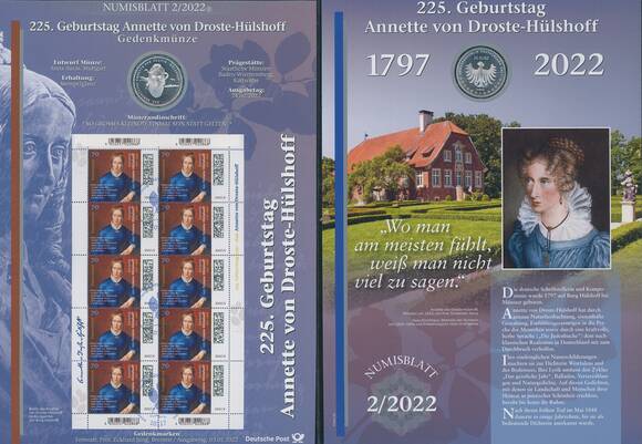 NUMISBLATT 2/2022 Deutsche Post mit Silber-Gedenkmünze 20 Euro