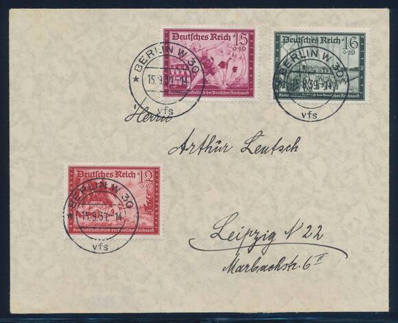 DR 1939, MiNr. 702-713 FDC