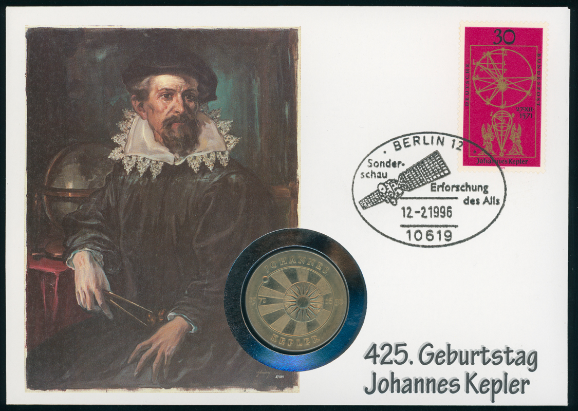 DDR 1971/1996 Numisbrief 425. Geburtstag Johannes Kepler
