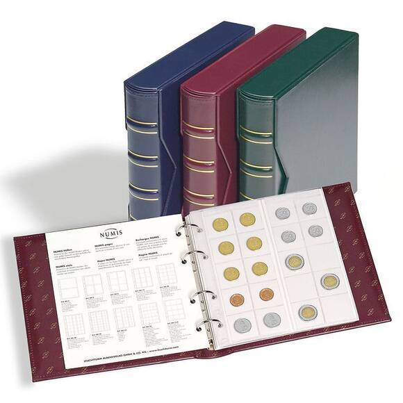 LEUCHTTURM Ringbinder NUMIS, Classic-Design inkl. Schutzkassette, BLAU LEUCHTTURM Ringbinder NUMIS, Classic-Design inkl. Schutzkassette, BLAU