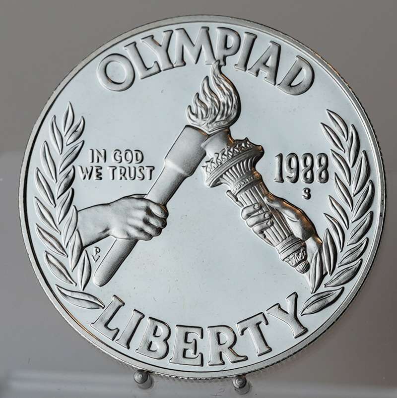 USA 1 Dollar Silber 1988 S Olympische Spiele Seoul PP