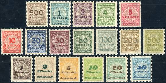 DR 1923 MiNr. 313-330 A