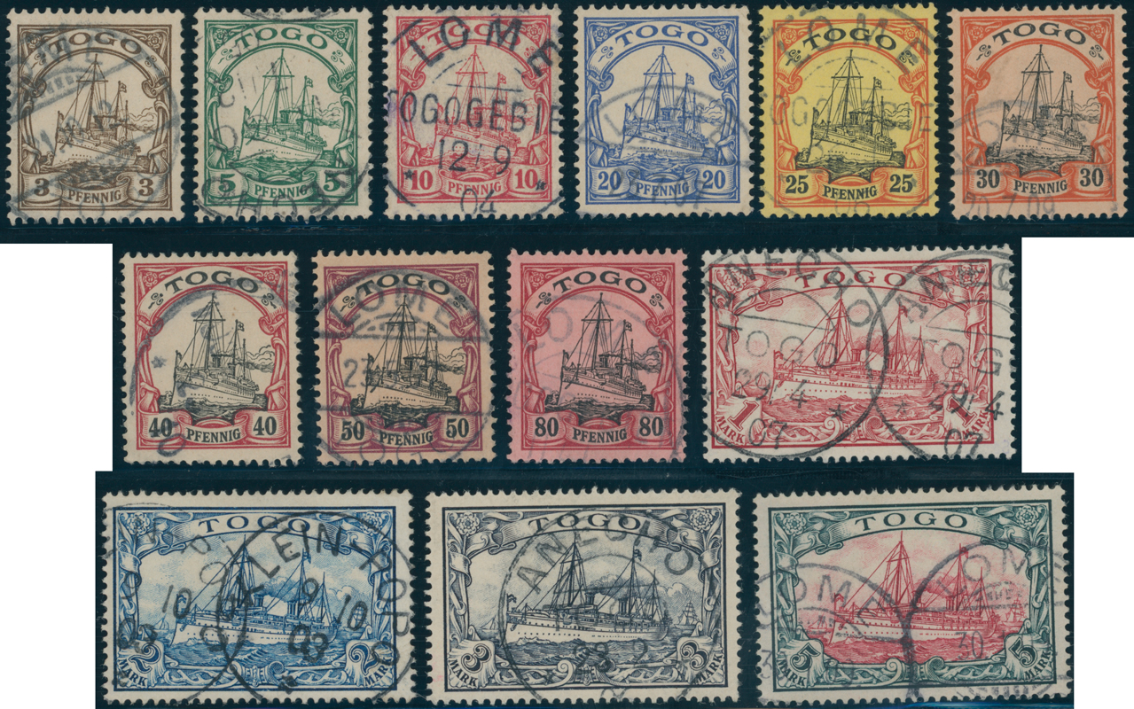 TOGO 1900 MiNr. 7-19