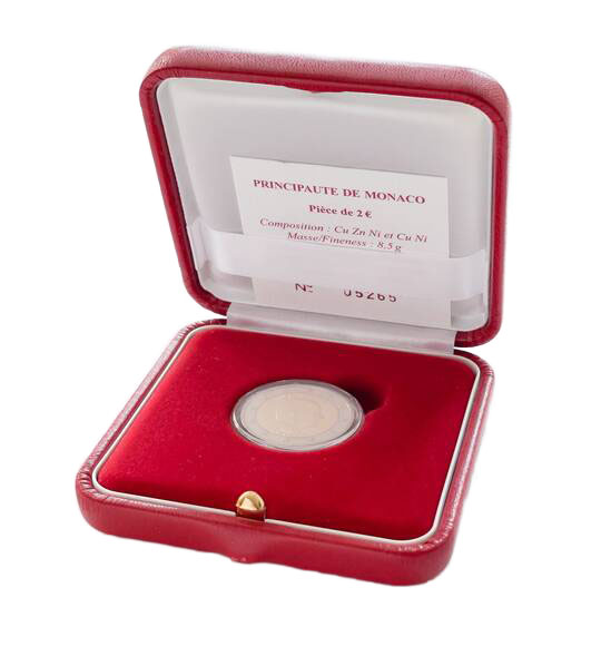 MONACO 2 Euro 2010 Kursmünze Polierte Platte Belle Epreuve MONACO 2 Euro 2010 Kursmünze Polierte Platte Belle Epreuve