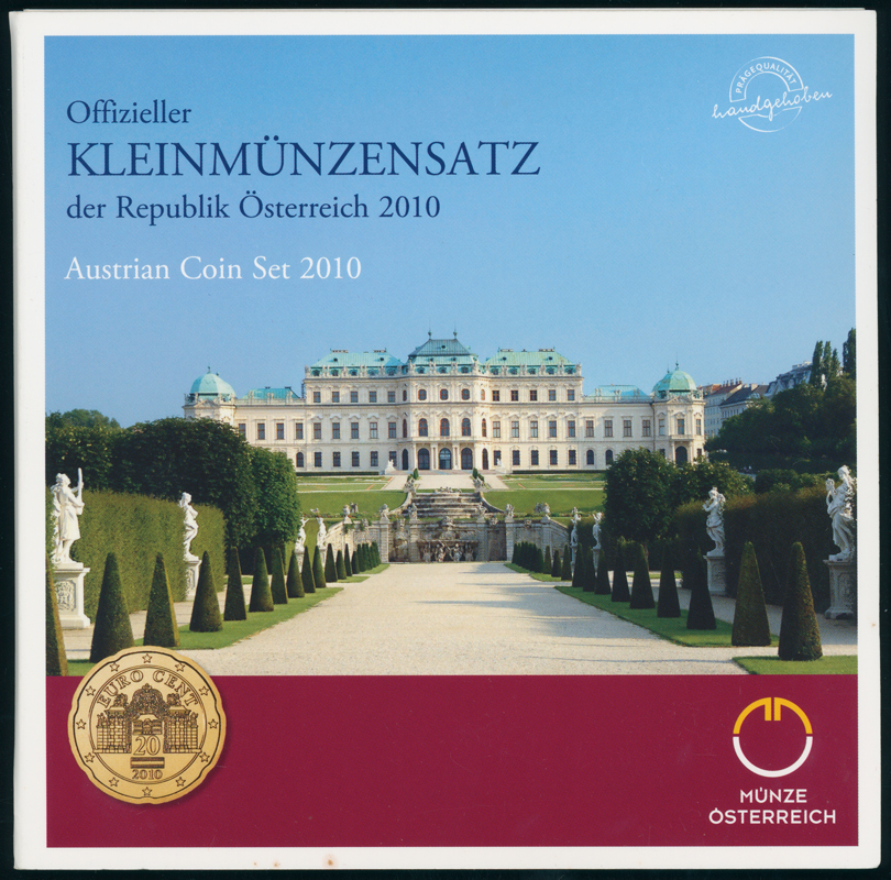 ÖSTERREICH offizieller Euro-Kursmünzensatz 2010