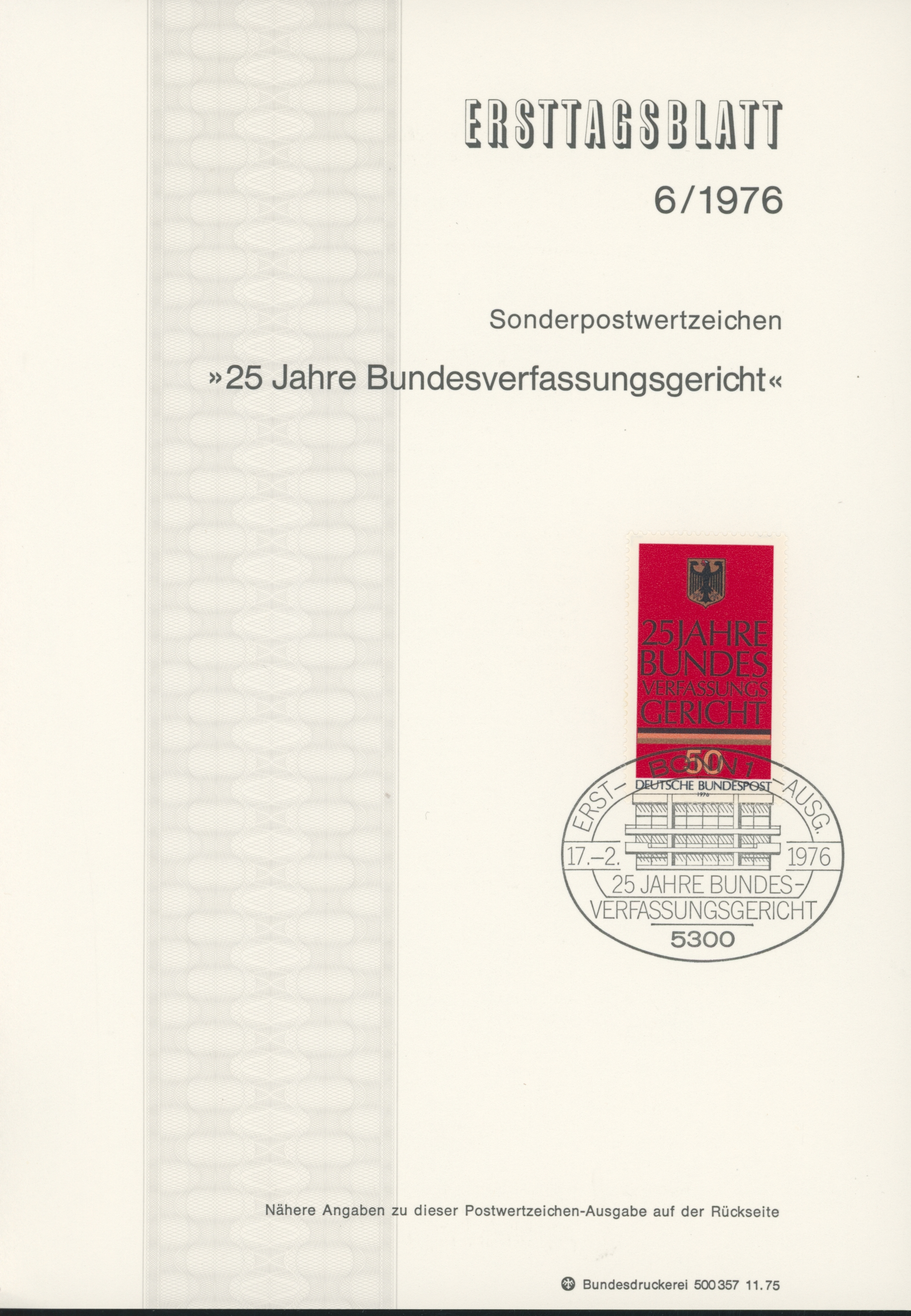 BRD Ersttagsblätter Jahrgang 1976