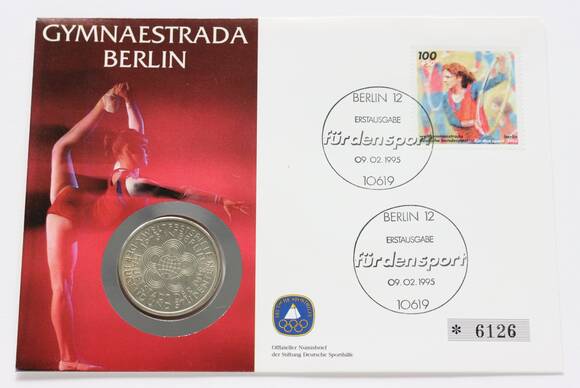 DDR-BRD 1973/1995 Numisbrief Gymnaestrada Berlin DDR-BRD 1973/1995 Numisbrief Gymnaestrada Berlin
