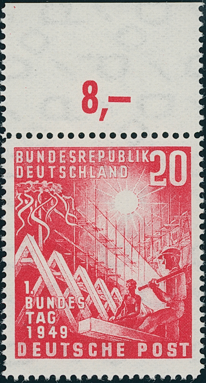 BRD 1949 MiNr. 112 VII Oberrand