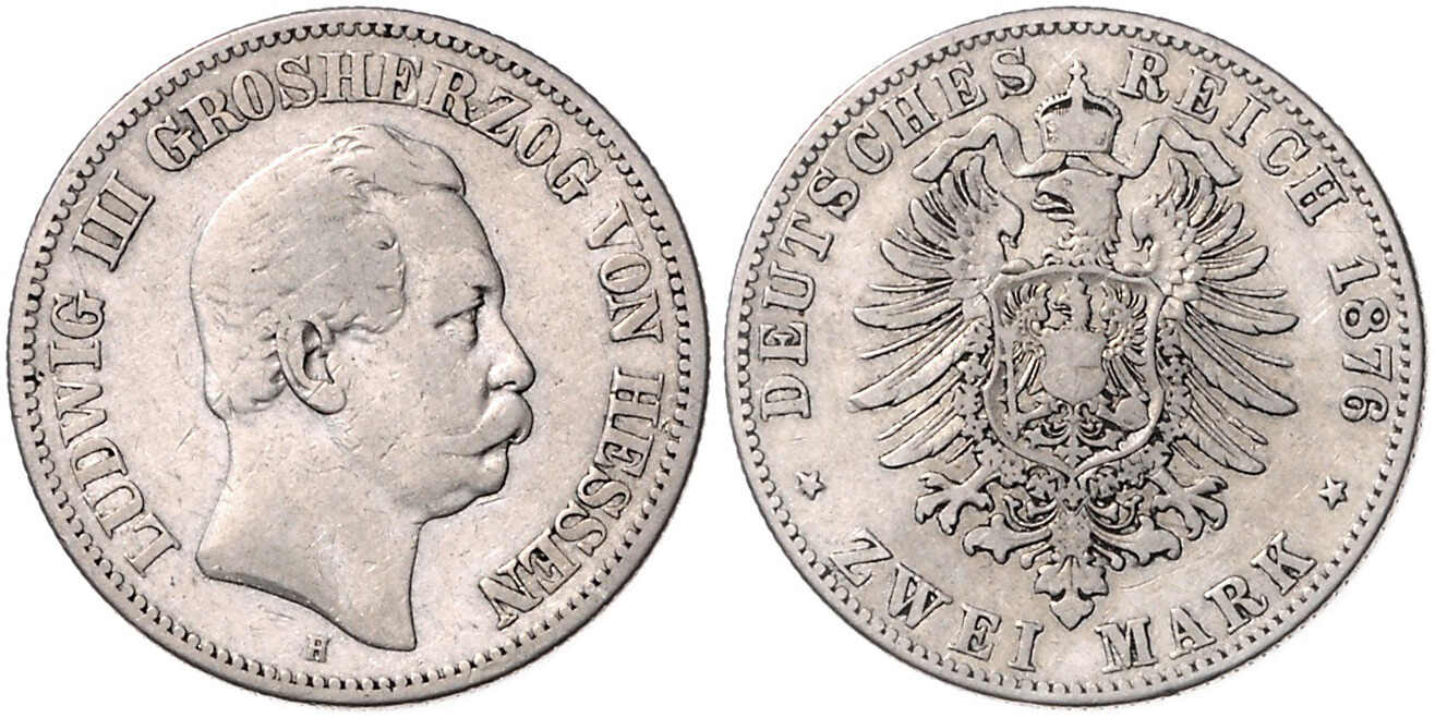 HESSEN 2 Mark 1876 H Jaeger 66
