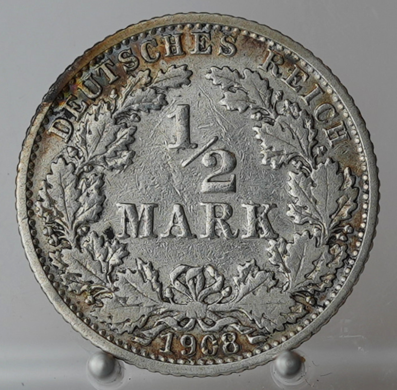 KAISERREICH 1/2 Mark 1908 G Jaeger 16