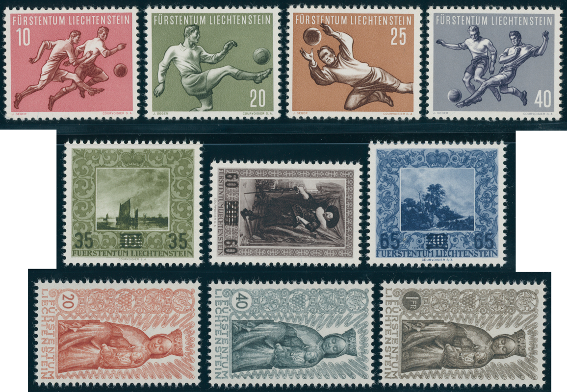 LIECHTENSTEIN Jahrgang 1954 komplett