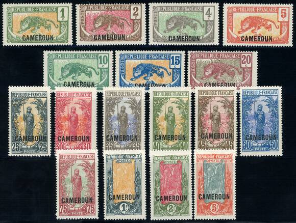 KAMERUN 1921 MiNr. 47-63