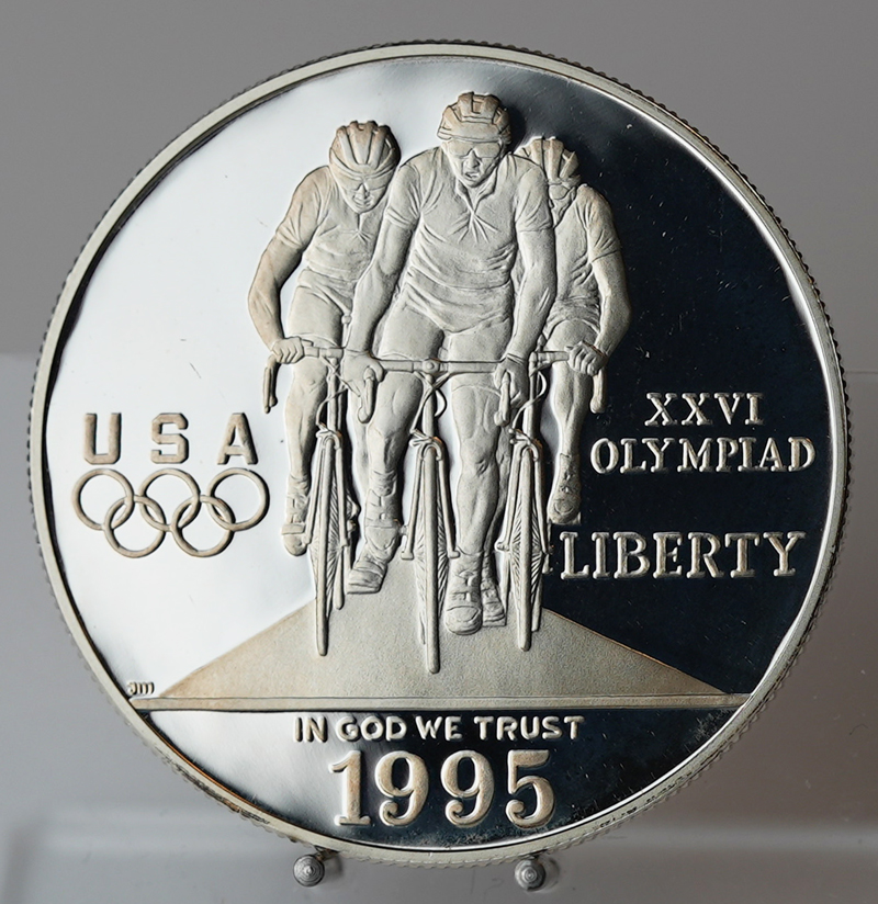 USA 1 Dollar Silber 1995 P Olympische Spiele Atlanta PP