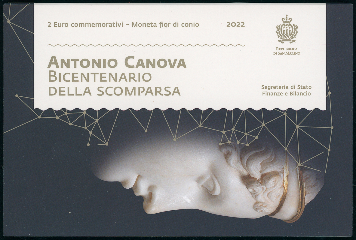 SAN MARINO 2 Euro 2022 Antonio Canova