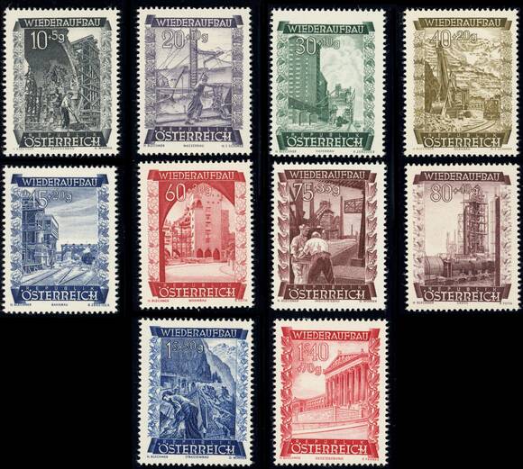 ÖSTERREICH 1948 MiNr. 858-867
