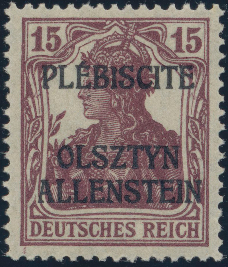 ALLENSTEIN 1920 MiNr. 4 a I
