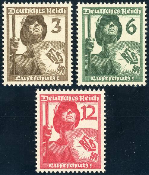 Deutsches Reich 1937 MiNr. 643-645