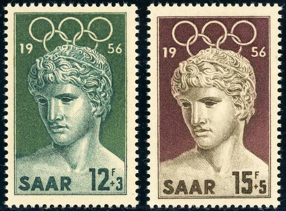 SAARLAND 1956 MiNr. 371-372