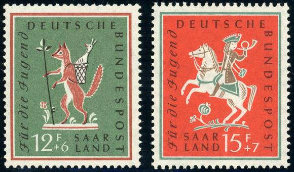 SAARLAND 1957 MiNr. 433-434